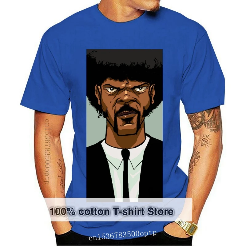 

Jules Say What Again Pulp Fiction Samuel L. Jackson Funny Black T-Shirt S-6Xl High Quality Casual Printing Tee Shirt