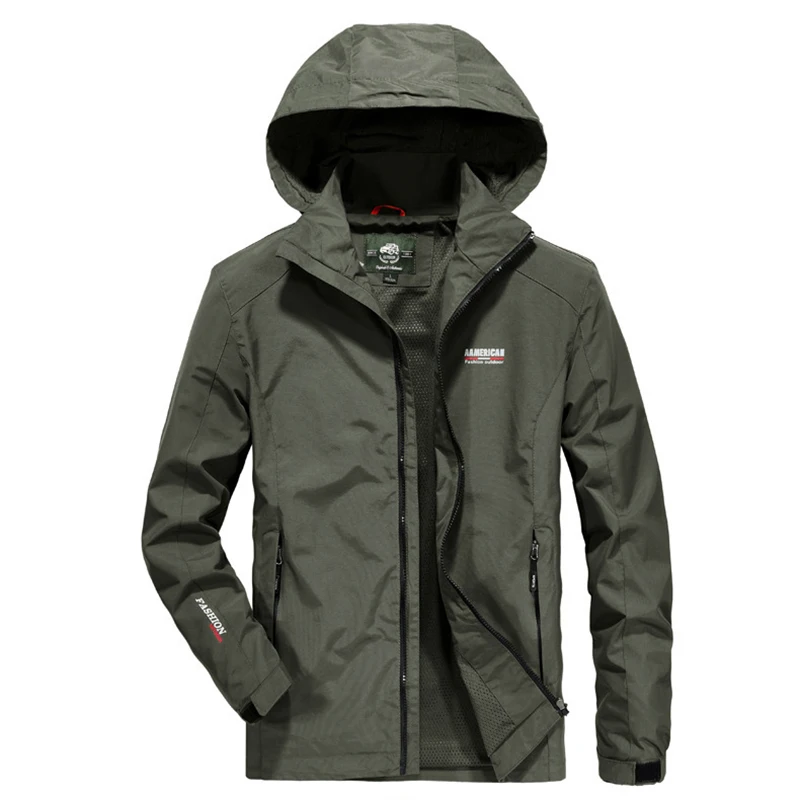Куртка мужская Весенняя с капюшоном Повседневная Уличная куртка для подростков