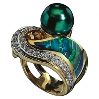 gold colour natural emerald gemstone ring for women fine anillos bijoux femme jewellery bizuteria jade ring