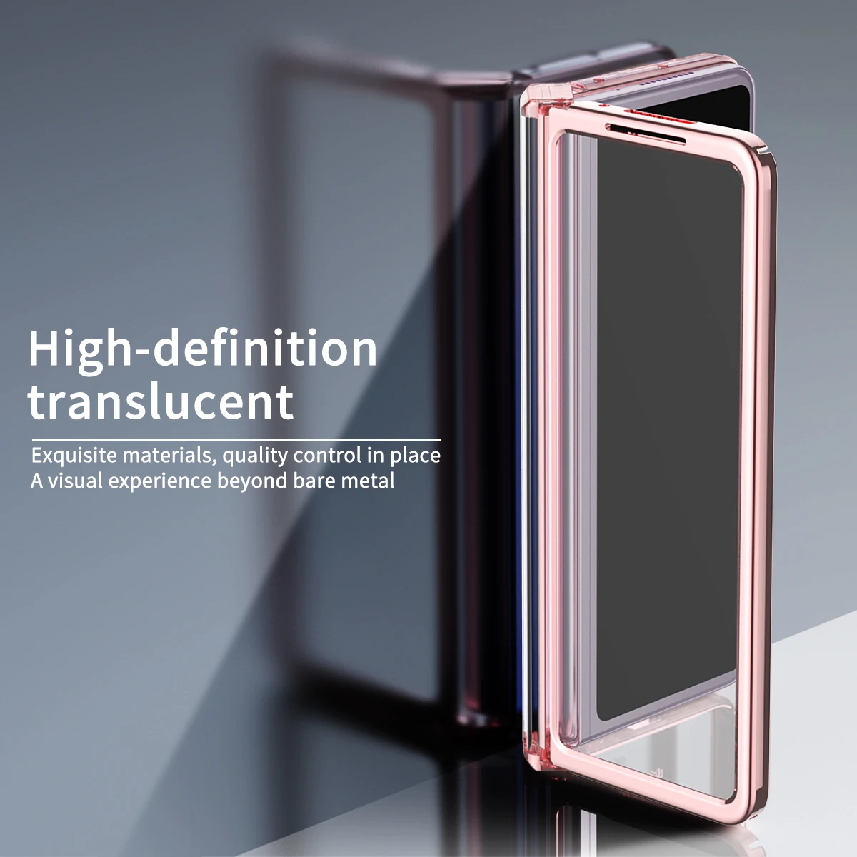 Clear Hinge Funda Fold Case For Xiaomi Fold Electroplating Transparent Hard Cover 360 Full Protection Anti - fall Shell