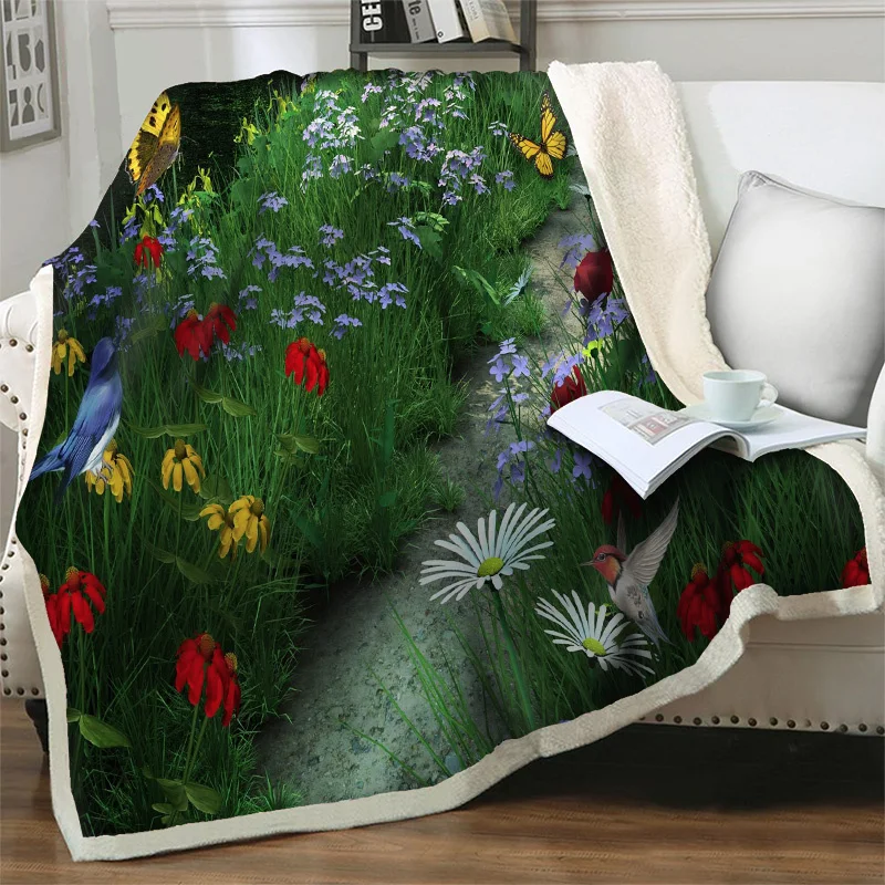 For Beds Sofa Travel Picnic Quilts Nap Cover