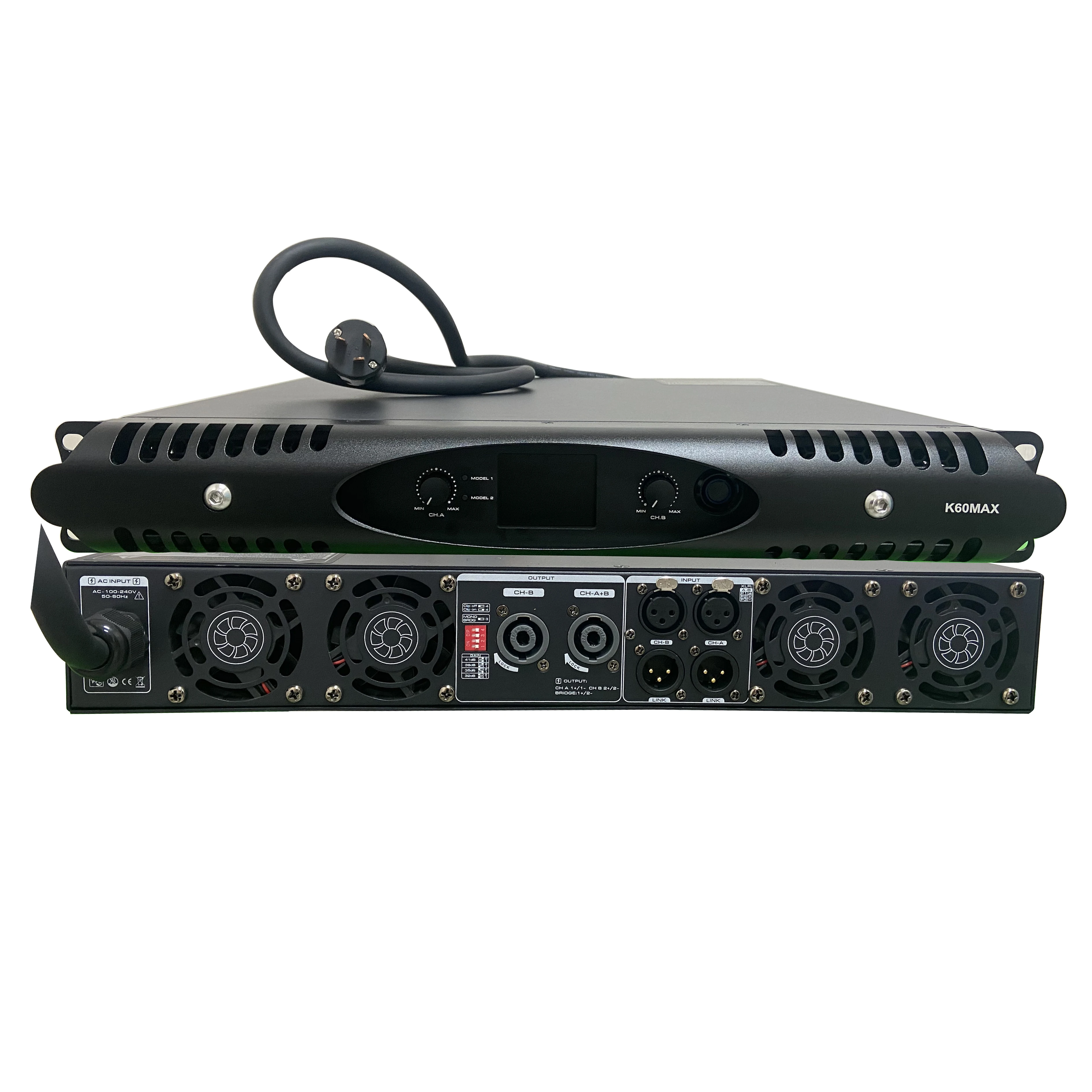 Фото Усилитель звука Aliexpress SOUNDKA SD-2350 2x3500W Class D 8ohm 4ohm 1.5U, портативный, металлический, низкотемпературный, экологичный, PA-усилитель №2