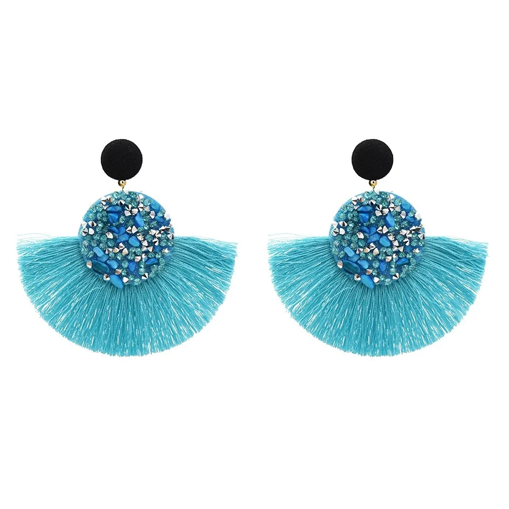 

2022 Ethnic Bohemia Statement Tassels Drop Earrings for Women Ladies Party Pendientes Oorbellen Brincos Clips Jewelry