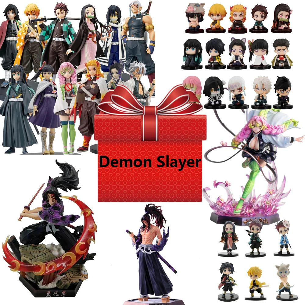 

Demon Slayer Figure Kimetsu no Yaiba Mystery Box Blind Box Anime Best Gift for Animer Nezuko Zenitsu Figure Lucky Box Mysterious