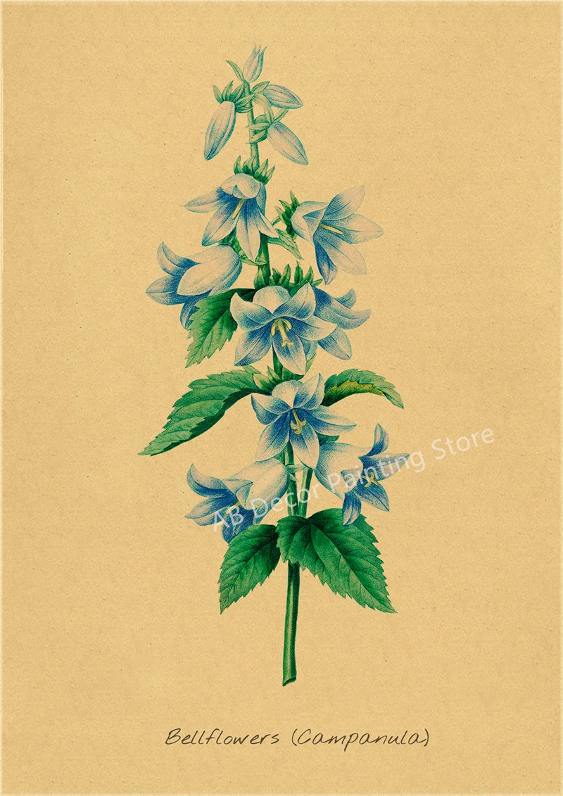 

Ретро плакат с цветами А4/А3