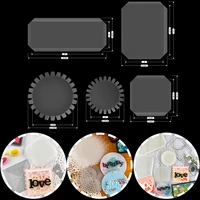10pcspack clear flat shaker covers window sheets for diy shaker cards making embellishments scrapbooking crafting 2022 new