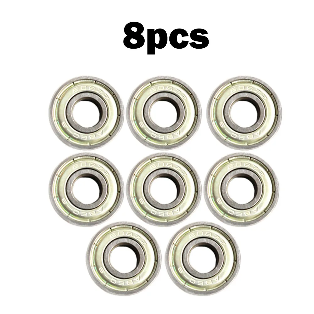 

608ZZ (ABEC-11) Stainless Steel Skateboard Bearings Roller Scooter Skateboard Wheel Ball Bearings Skate Wheels Silver