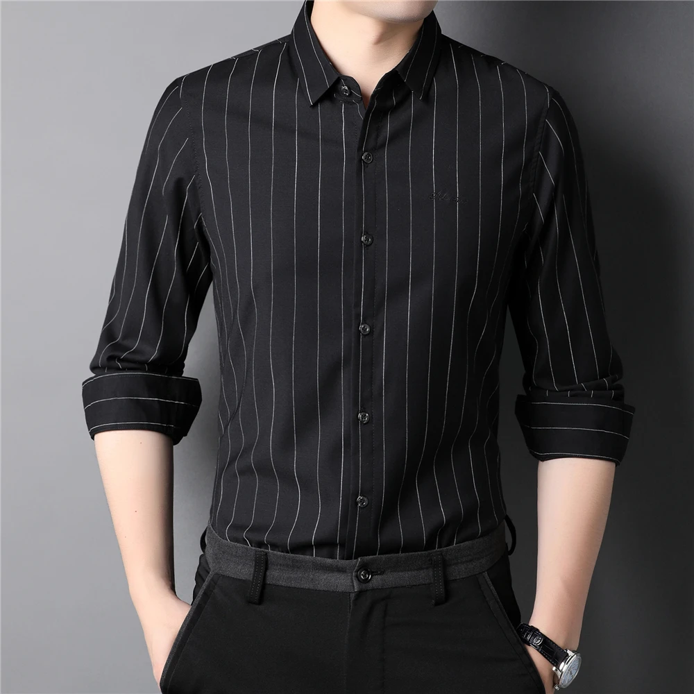 COODRONY Brand High Quality Classic Striped Shirt Men Clothes Spring Autumn New Arrival Business Casual Long Sleeve Shirts Z6062