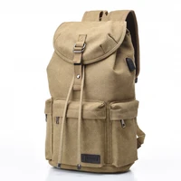 16 inch computer bag usb rechargeable mens canvas backpack large capacity outdoor travel backpack casual backpacks