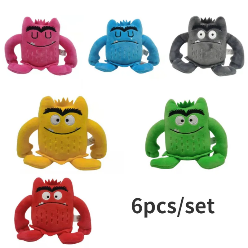 

6pcs/set 6 Colors Kawaii The Color Monster Plush Doll Children Monster Color Emotion Plushie Stuffed Toy For Kids Birthday Gifts