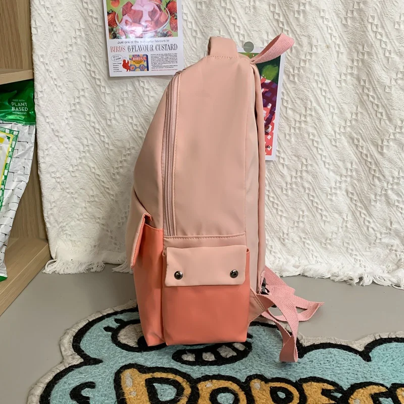 TRAVEASY Nylon Women Casual Schoolbags College Students Teenage Girls Unisex Backpack Female Large Capacity Ladies Shoulder Bag