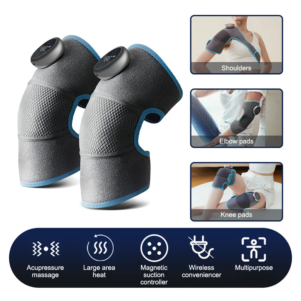 

Electric Heating Kneepad Knee Joint Shoulder Elbow Massager Smart Hot Compress Physiotherapy Knee Pads Pain Relief Relaxing Tool
