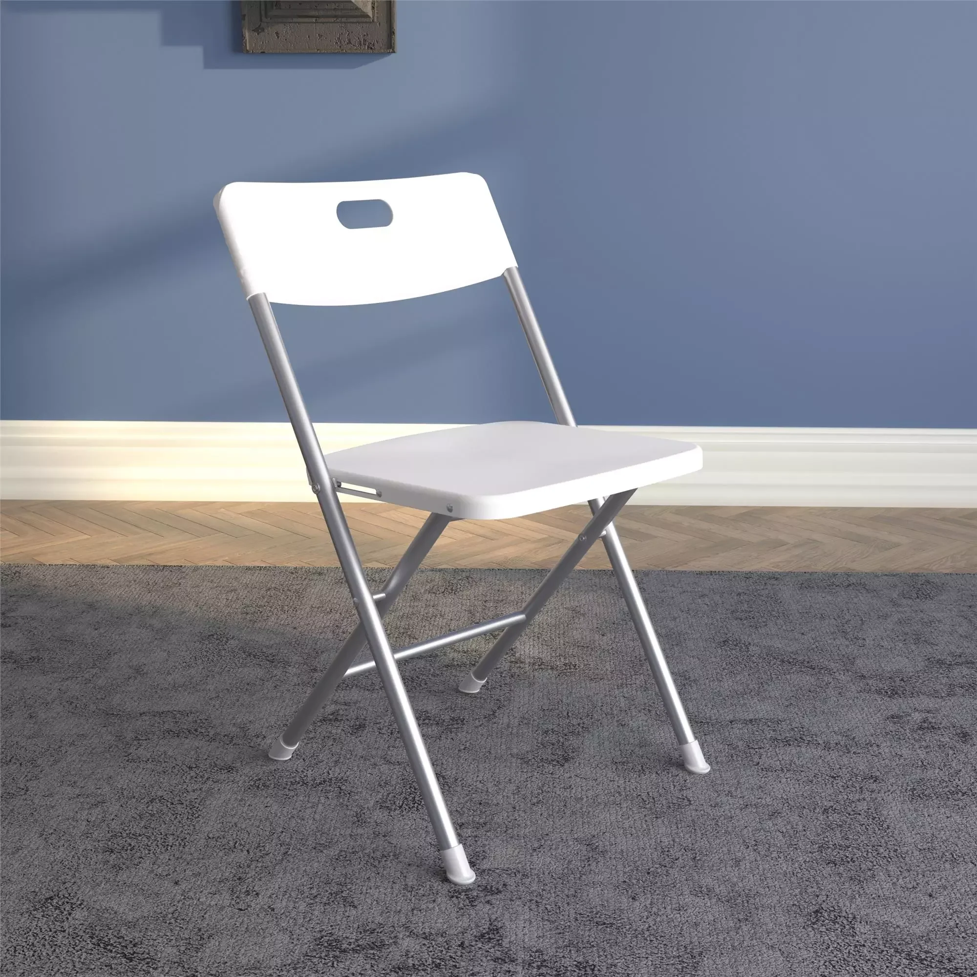 

NEW2023 Resin Seat & Back Folding Chair, White, 4-Pack