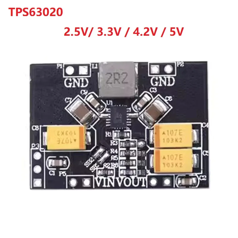 

TPS63020 Автоматический Бак-повышающий понижающий модуль питания 2,5 в 3,3 В 4,2 в 5 В, литиевый аккумулятор, преобразователь низкой пульсации