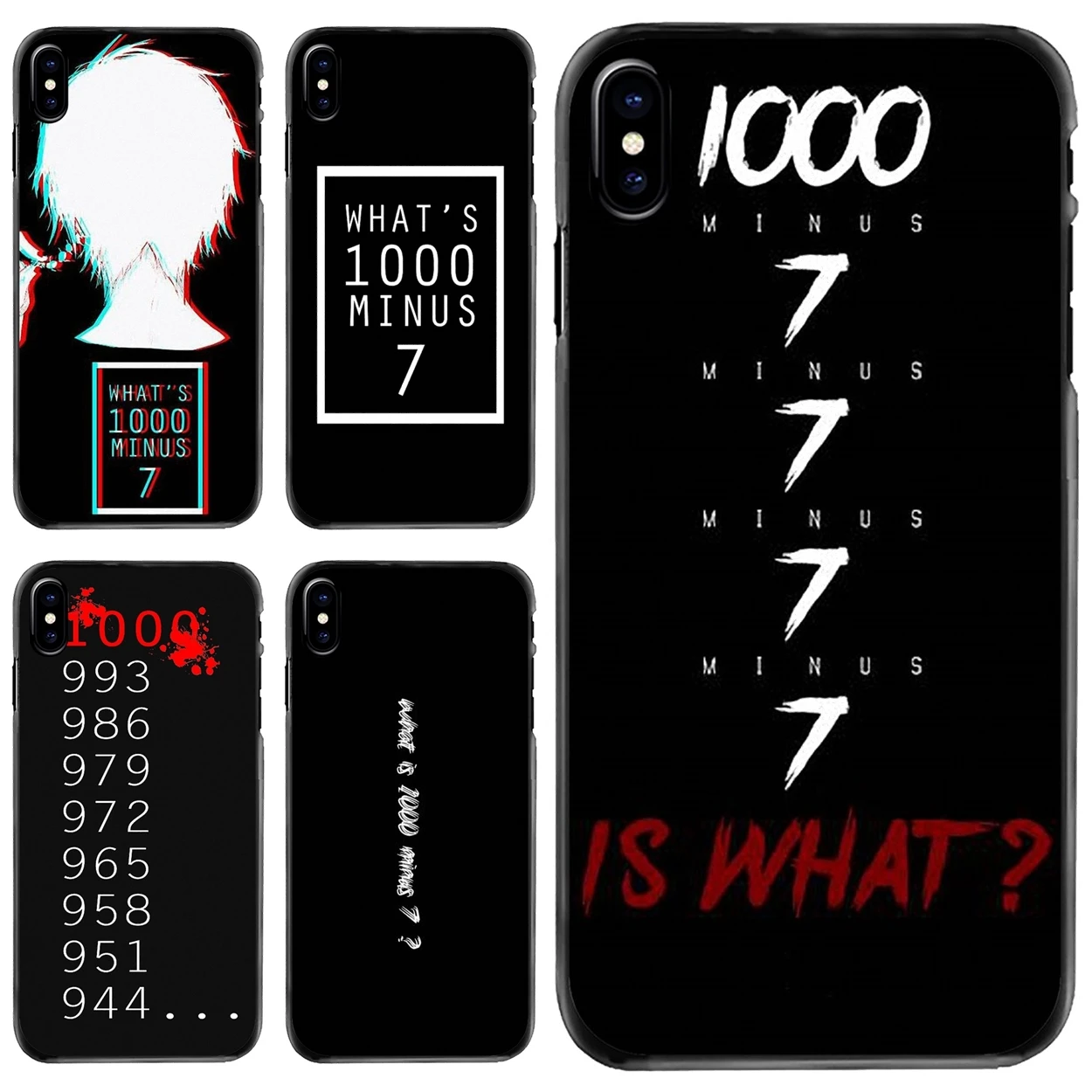 

Hard Case Cover For Apple iPhone 11 12 13 14 Pro MAX Mini 5 5S SE 6 6S 7 8 Plus 10 X XR XS What's 1000 Minus 7 tokyo ghoul Quote