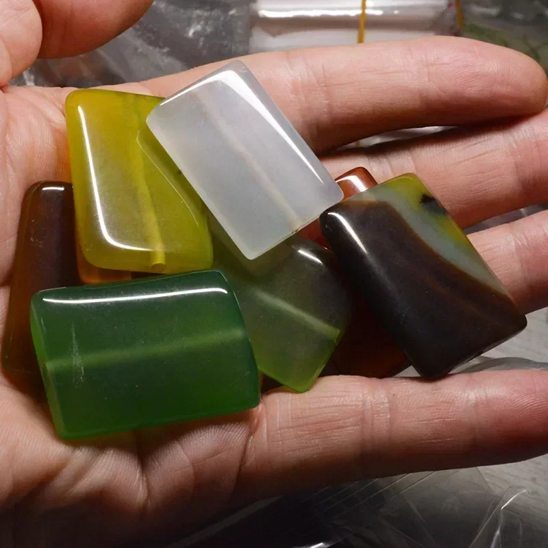 40 видов натурального камня 35 мм x 25 кулон с прямым отверстием агат прямоугольная