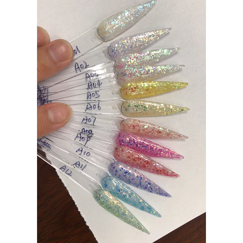 

10ml/Box Mixed Colors Shiny Unicorn Nail Glitter Powders Holographic Rainbow Hexagon Irregular Nail Flakes Mermaid Nail Decor
