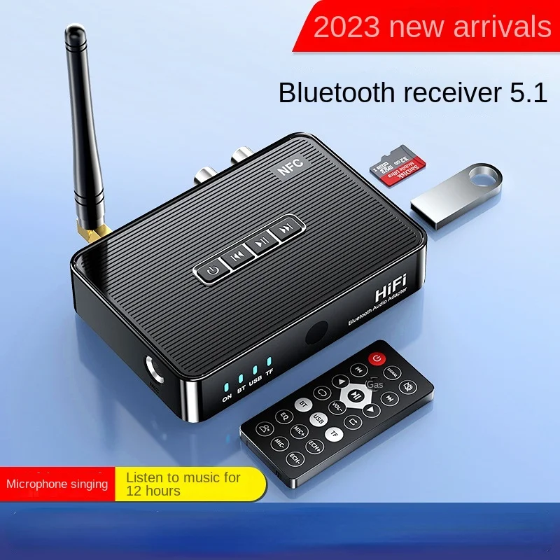 

New Bluetooth Receiver 5.1 Audio Adapter For Old Speaker Sound Amplifier Dedicated 6.5 Microphone Karaoke RCA TF U-Disk Aux3.5