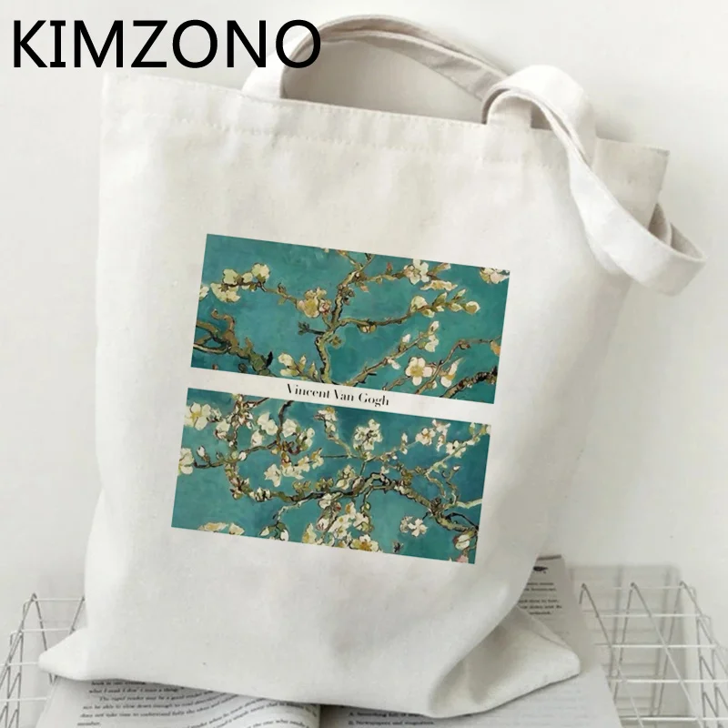 

Van Gogh shopping bag eco bolsa bolsas de tela recycle bag cotton handbag bag shoping woven bolsa compra sacolas