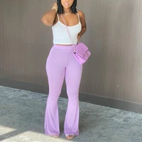 7 colors sexy plus size flare pants women skinny long boot cut casual outdoor wear solid high elasticity bell bottom trousers