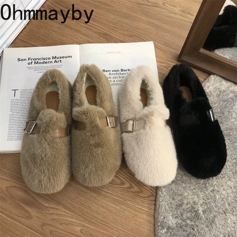 

Женские туфли с хлопковой подкладкой, удобные теплые туфли на плоской подошве, без застежки, для спальни, осень