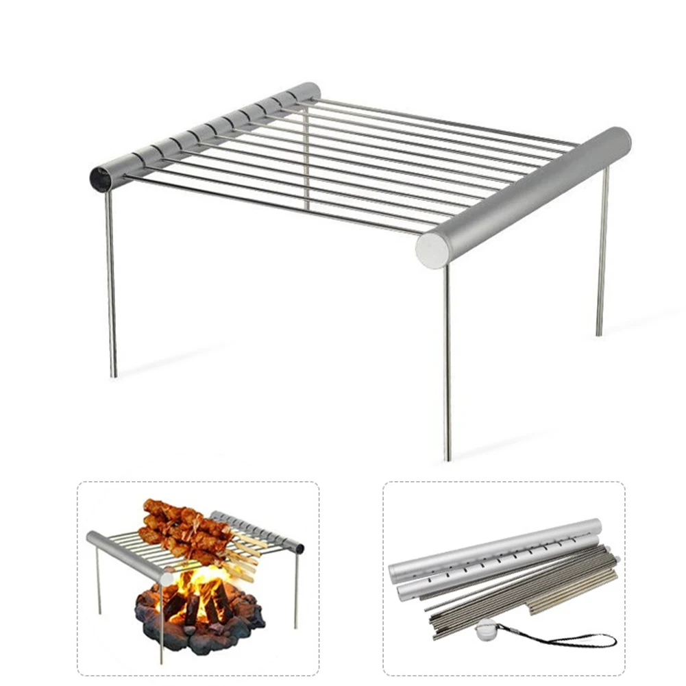 

Portable Stainless Steel BBQ Grill Folding BBQ Grill Mini Pocket BBQ Grill Barbecue Accessories For Home Party Outdoor Park Use