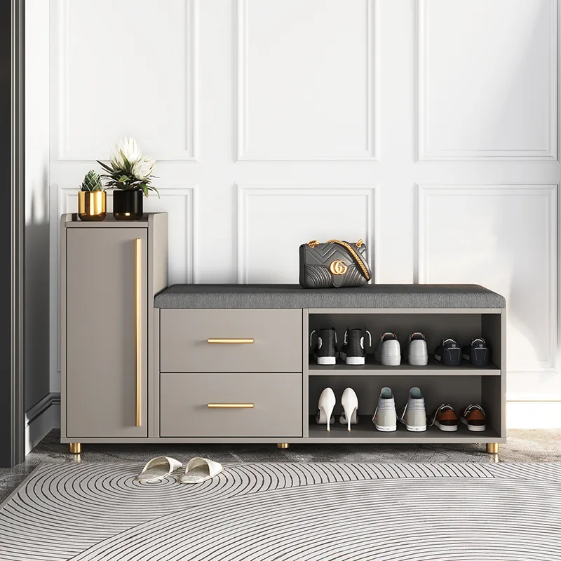 

Простой удобный стул для ног, сменный стул для обуви, шкаф для хранения обуви для дома, встроенная стойка для обуви