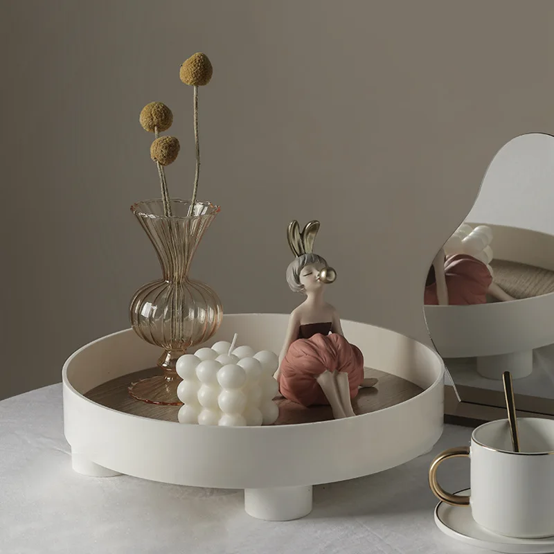 Круглый белый лоток для хранения 29 5 см дизайнерская сушеная Цветочная ваза с