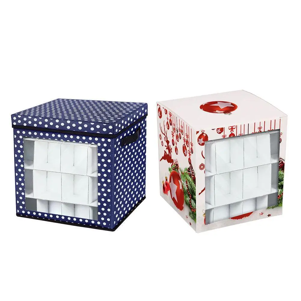 

1Pc Present Storage Box Baubles Storage Box Christmas Xmas Tree Decoration Organizer Baubles Decor Bag Bauble Storage