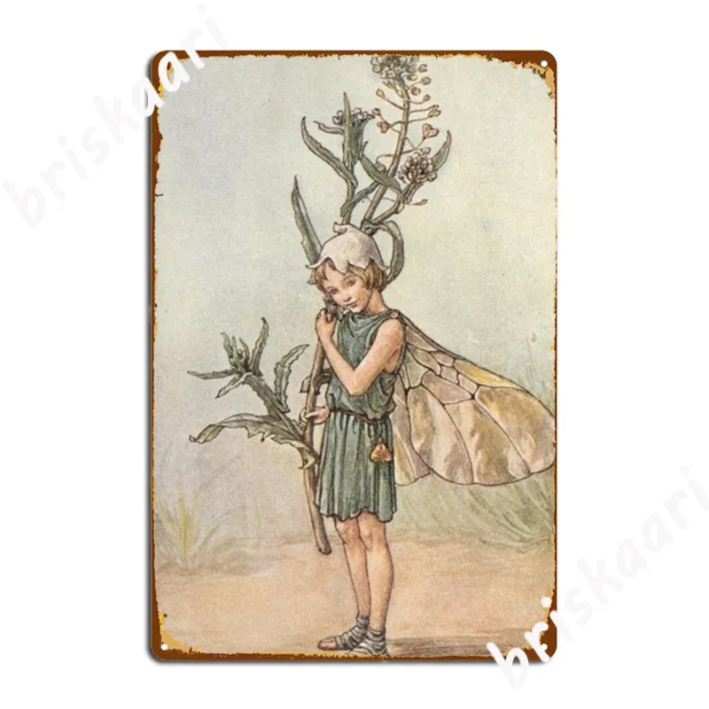 

Cicely May Barker кошелек пастушья Сказочный цветочный винтажный иллюстрационный металлический знак таблички для гостиной жестяной знак плакат