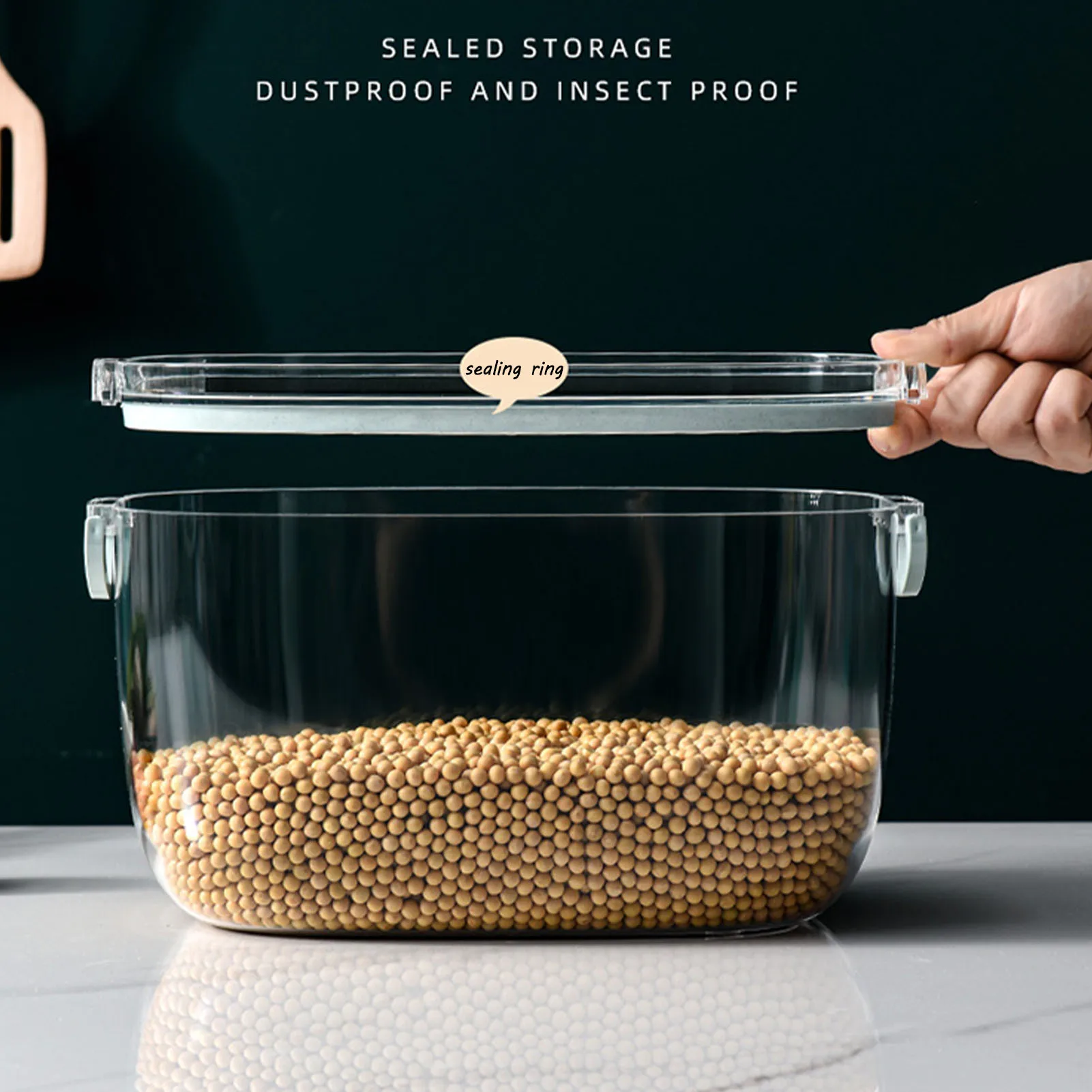 

Ящики для хранения в холодильнике, кухонная прозрачная фотоемкость, фотоорганайзер для зерен, контейнер для пищевых продуктов и риса