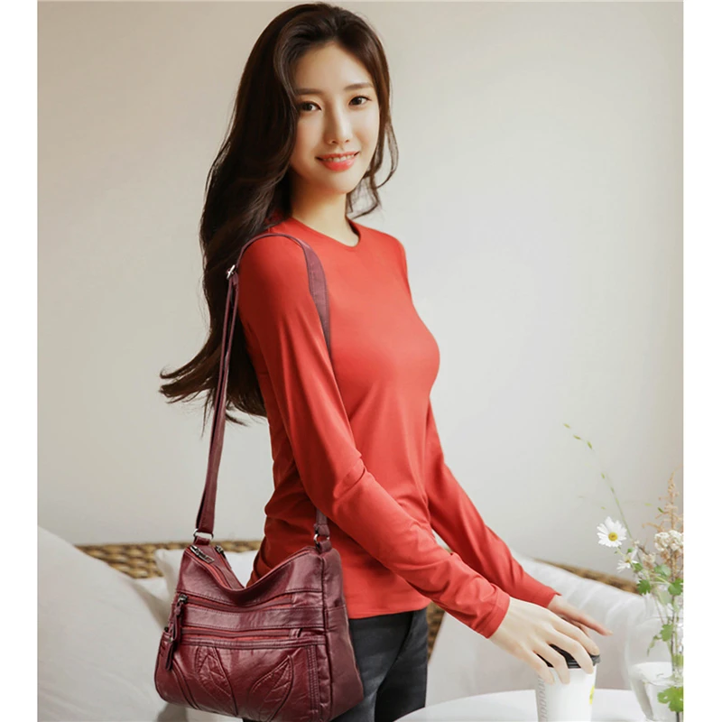 

Soft PU Leather Simple Casual Ladies Shoulder Bag For Women Waterproof