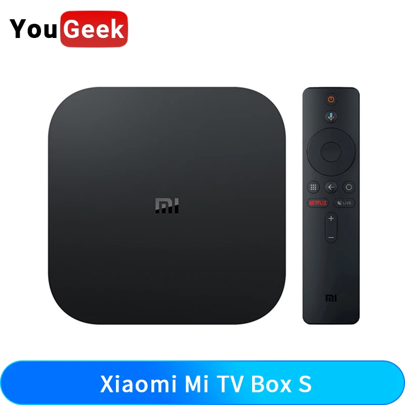 Global Original Xiaomi Mi Box S 4K HDR Android TV 8.1 Ultra HD 2G 8G WIFI Google Cast Netflix IPTV Set Top Mi Box 4 Media Player