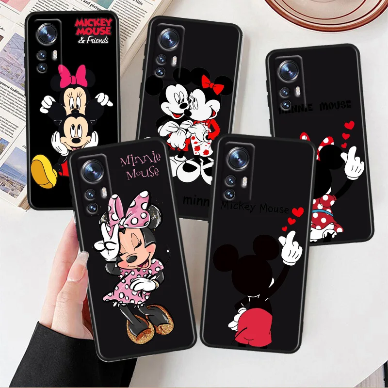 

Mickey Minnie Mouse Phone Case For Xiaomi Mi 13 10S 10 9T 9SE 8 Mix Play A3 A2 A1 CC9E Note 10 Lite Pro Black Cover