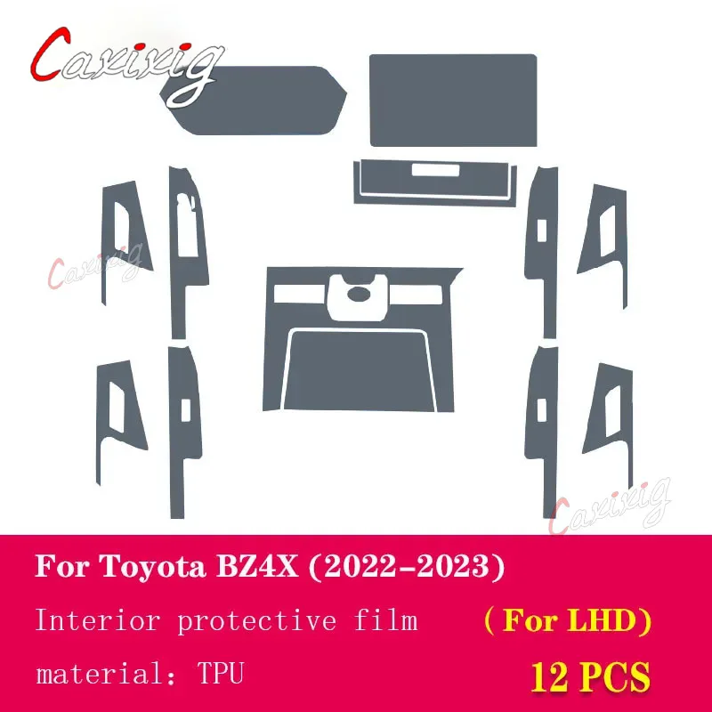 

Для Toyota BZ4X 2022-2023 салон автомобиля, центральная консоль, прозрачная защитная пленка из ТПУ PPF, ремонтная пленка против царапин, аксессуары