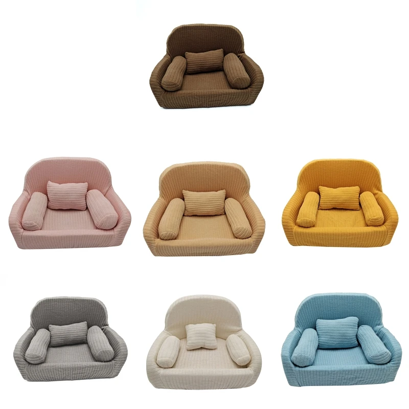 

New 4 Pcs Newborn Photography Props Baby Sofa Pillow Set Infant Photo Shooting Posing Assist Chair Cushion Fotografia