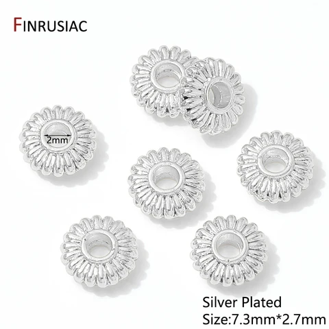 Разделители для бусин FINRUSIAC золотые латунные 40 шт