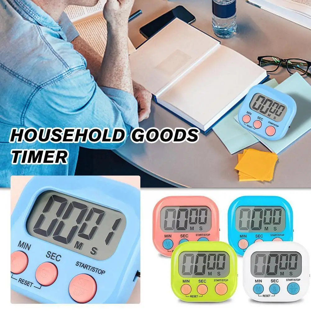 

New Mini Digital Kitchen Timer Big Digits Loud Alarm Stand With LCD Display For Kitchen Baking Cooking Sports Accessories B0R2