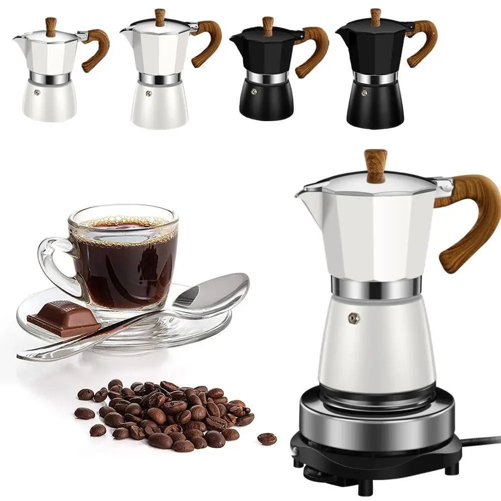 

Moka Pot Coffee Machine Espresso Aluminum Geyser Coffee Maker Pot Kettle Coffee Latte Percolator Stove Coffee Filter Cup Tools