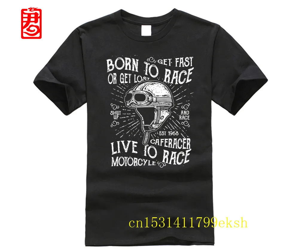 

Футболка Born To Race Cafe Racer