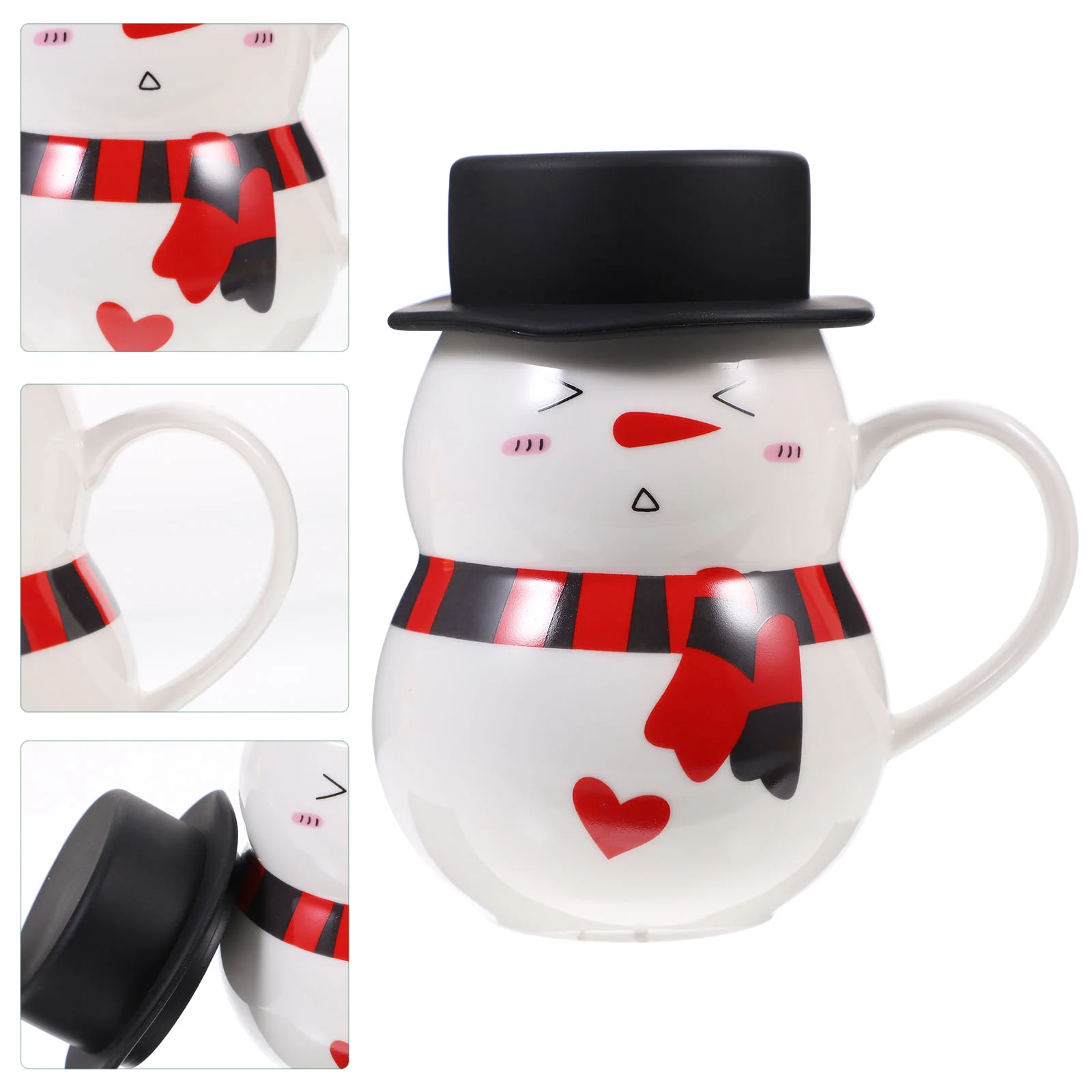 

Cup Mug Ceramic Christmas Coffee Tea Porcelain Snowman Mugslid Funny Decorative Officeoatmeal Style European Cups Espresso
