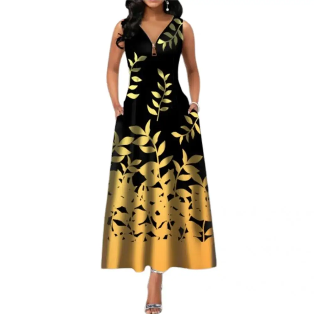 

Plus Size Wedding Dress Plant Print Women Ladies Dress Temperament Slim-fitting Dress Elegant Party