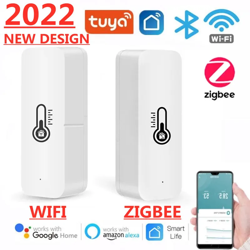 Умный Wi-Fi датчик температуры и влажности Tuya ZigBee 3 0 работает с приложением |