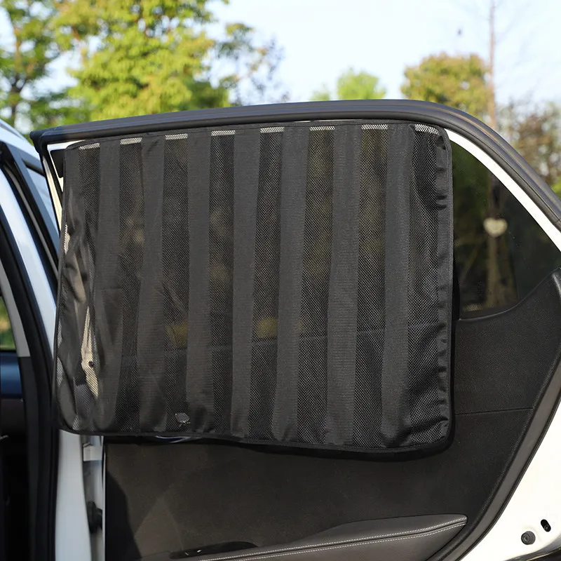 

Car Stripe Sunshade Universal Strong Magnetic Black Beige Mesh Car Curtain Breathable and Direct Sun Protection Anti-UV Sunshade