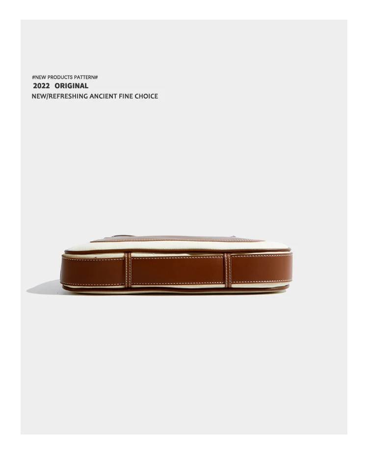 Elmsk 2022 Fashion Color Contrast Casual Messenger Bag Women Single Shoulder Leather Bag