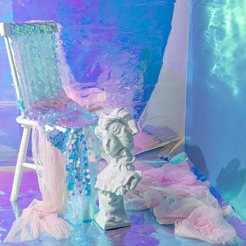 Прозрачный голубой бумажный фон для фото