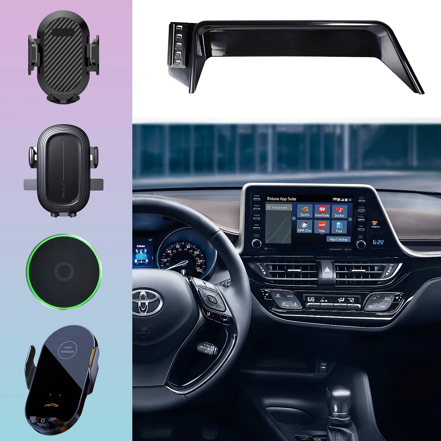 Магнитный держатель для телефона Toyota C HR CHR 2022 2021 2020 2019 2018