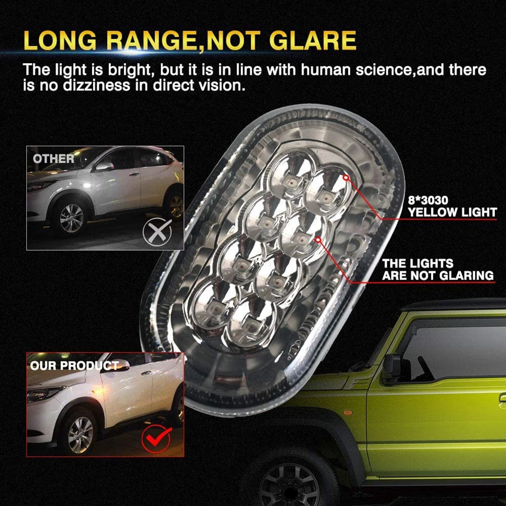 Янтарные светодиодные боковые габаритные огни для Suzuki Jimny JB74 JB64 2018-замена