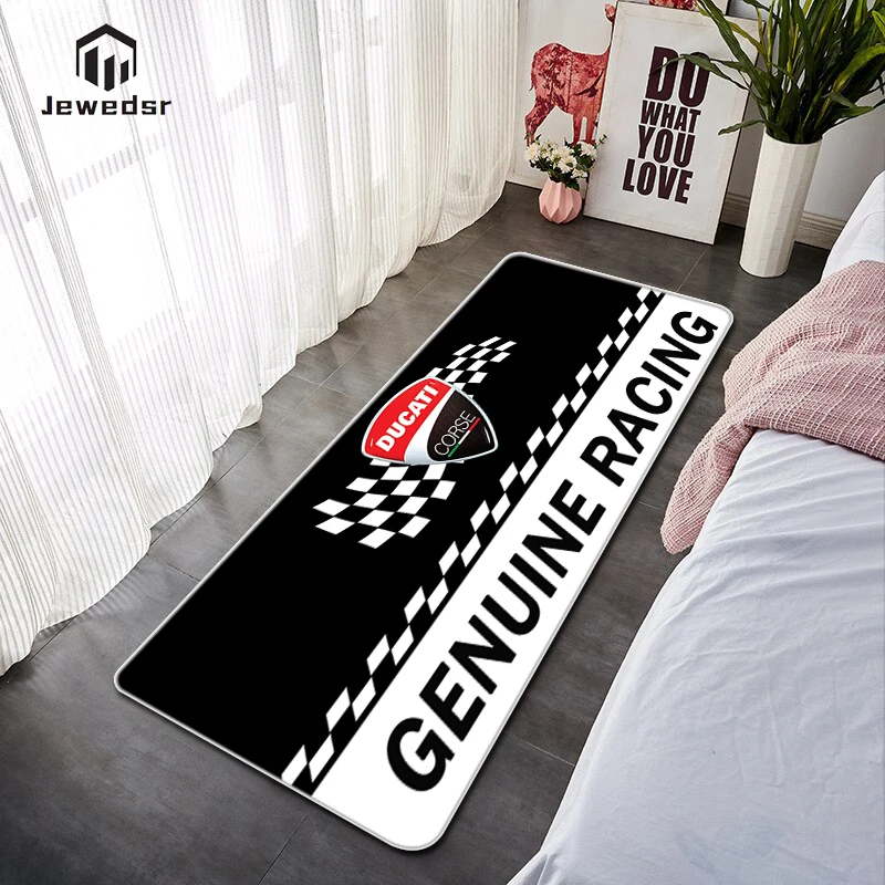 

Мотоциклетный коврик Ducati, коврик для входной двери, Пользовательские Коврики для гостиной, коврики для балкона, впитывающий напольный ковр...