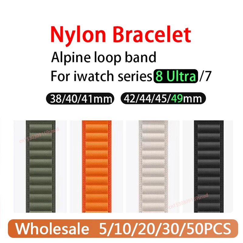 

Wholesale Alpine loop band For iwatch series Ultra 8 7 3 se 6 5 4 for iwatch band 45mm 49mm 44mm 38/40/41mm strap Nylon Bracelet